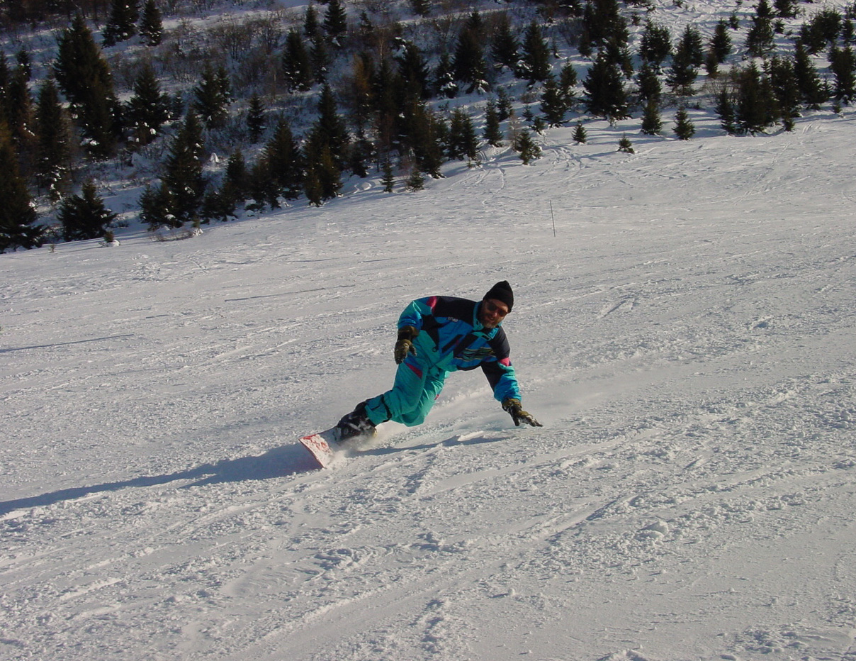 Snowboarding in Bondone - 2002
